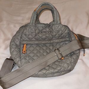 MZ Wallace 
Graphite Metro Drawstring Bucket Bag